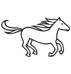 Running horse vector image