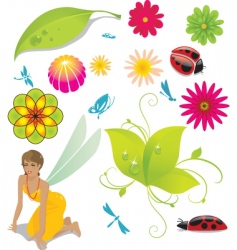 Nature elements vector image