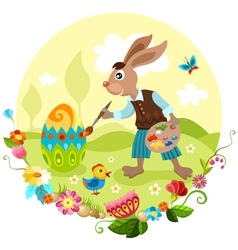 Easter card vector image