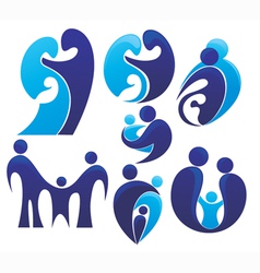 Family icons vector image