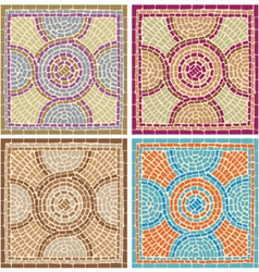 Antique mosaics vector image