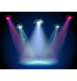 A stage with colorful spotlights vector image