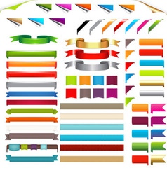 Corners and ribbons vector image
