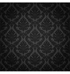 Seamless damask wallpaper vector image