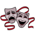 Comedy and tragedy theater masks vector image