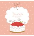 Greeting card with cute cupcak vector image