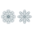 Set of green guilloche rosettes vector image