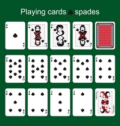 Playing cards Spades vector image