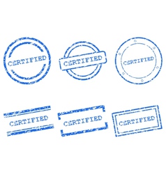 Certified stamps vector image