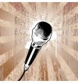 Grunge microphone vector image