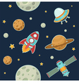 Space seamless pattern vector image