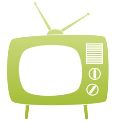 Retro tv set vector image