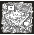 Music mix background vector image