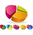 Pie graphs vector image