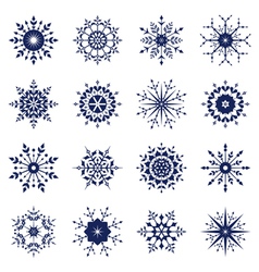 Snowflake set Snowflake set vector image