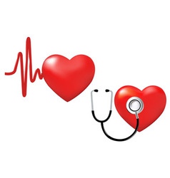 Heart beats vector image