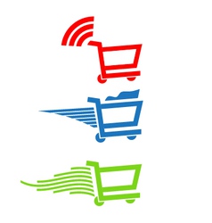 Shopping carts vector image
