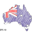 Australia Flag Sketched vector image