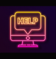 Computer gadgets neon label Royalty Free Vector Image