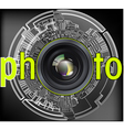 Professional photo lens vector image