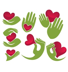Love in my hands vector image