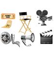 Film industry elements vector image