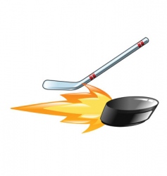 Flaming puck vector image