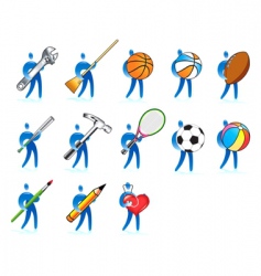 Human skills set vector image