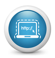 Blue glossy icon vector image