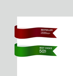 Ribbon promotional products design vector image