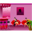 Girls in cafe vector image