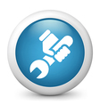 Blue glossy icon vector image