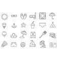 Black resort icons set vector image
