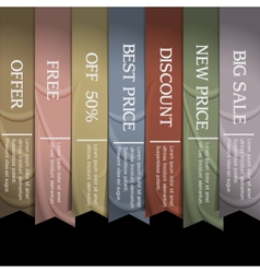 Collection of ribbons vector image