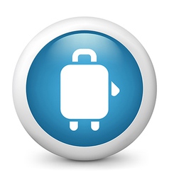 Blue glossy icon vector image