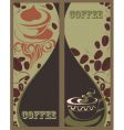 Banner with coffee cups vector image