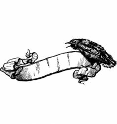 Crow banner illustration vector image