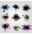 Set grunge elements vector image