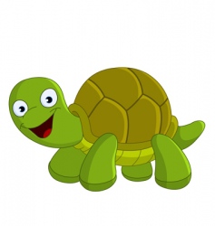 Happy turtle vector image