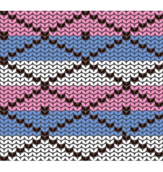 Knitting pattern with rhombuses vector image
