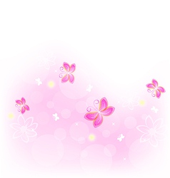 Abstract nature background with butterfly for vector image