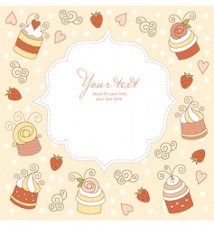 Greeting card vector image