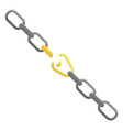Broken chain vector image