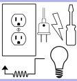 Electrical symbols vector image