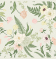 Seamless floral pattern with spring flowers vector image