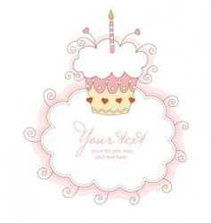 Happy first birthday vector image
