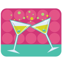 Martinis with olives vector image