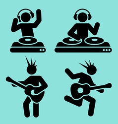 Music pictograms vector image