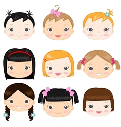 Baby girls vector image