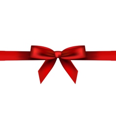 Red bow vector image